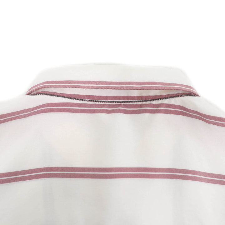 Excellent Brunello Cucinelli Short sleeve shirt Stripe Pattern silk Women XS