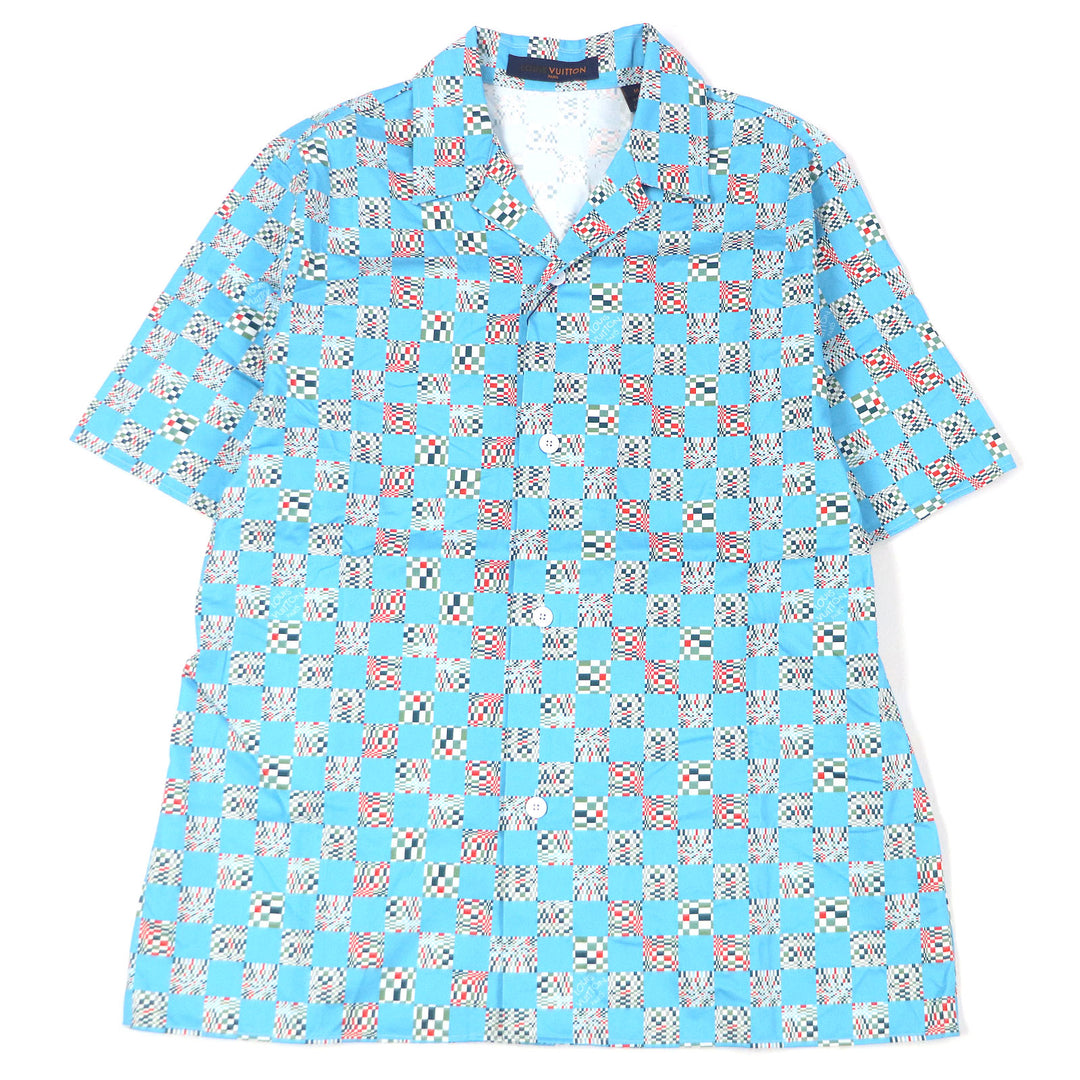 Pristine LOUIS VUITTON Short sleeve shirt Distorted Damier All-over pattern