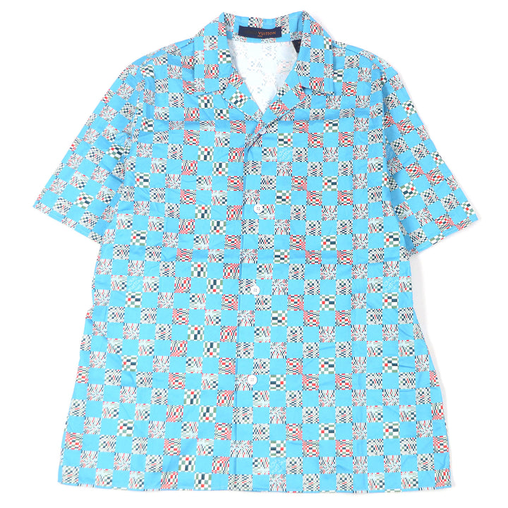 Pristine LOUIS VUITTON Short sleeve shirt Distorted Damier All-over pattern