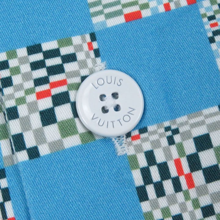 Pristine LOUIS VUITTON Short sleeve shirt Distorted Damier All-over pattern