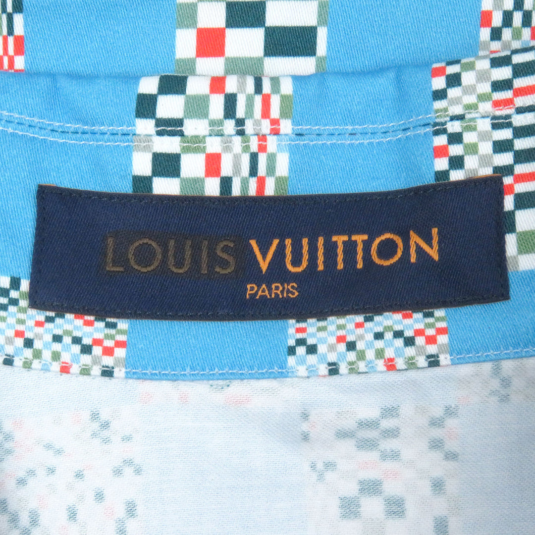 Pristine LOUIS VUITTON Short sleeve shirt Distorted Damier All-over pattern