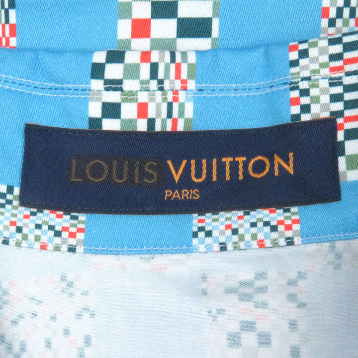 Pristine LOUIS VUITTON Short sleeve shirt Distorted Damier All-over pattern