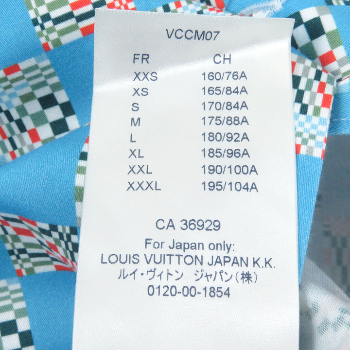 Pristine LOUIS VUITTON Short sleeve shirt Distorted Damier All-over pattern