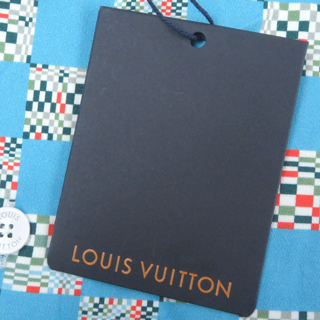 Pristine LOUIS VUITTON Short sleeve shirt Distorted Damier All-over pattern