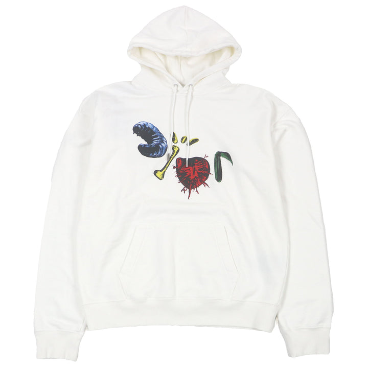 Excellent DIOR×Cactus Jack hoodie travis scott oversized white cotton mens M 283J678B0531