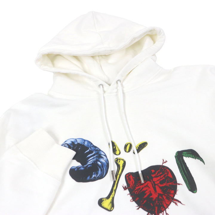 Excellent DIOR×Cactus Jack hoodie travis scott oversized white cotton mens M 283J678B0531