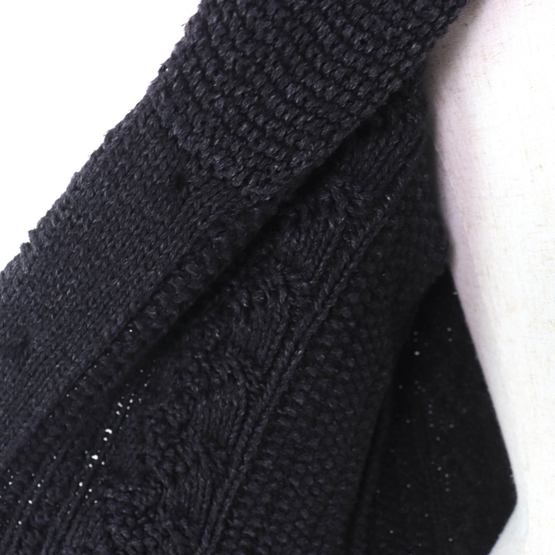 Pristine RRL cardigan Shawl collar with anchor button, cable knit indigo black