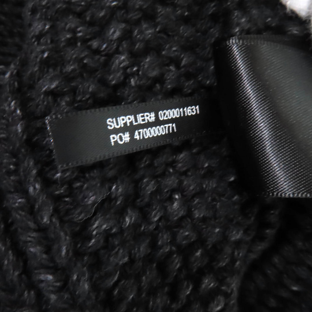 Pristine RRL cardigan Shawl collar with anchor button, cable knit indigo black