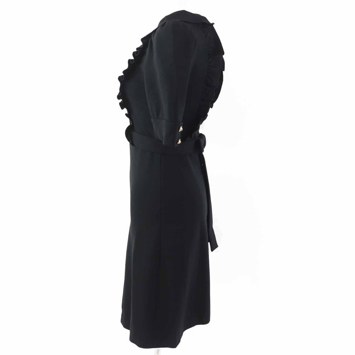 Great GUCCI one piece GG pearl button short sleeves black Rayon Women XS 445275