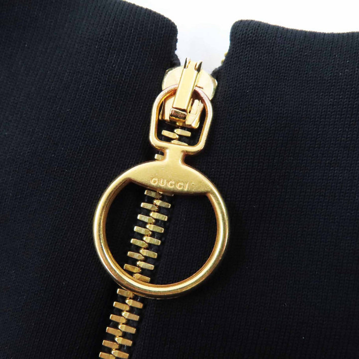 Great GUCCI one piece GG pearl button short sleeves black Rayon Women XS 445275