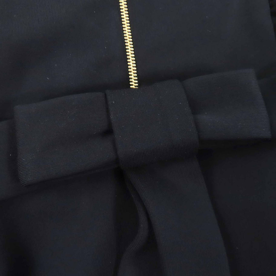 Great GUCCI one piece GG pearl button short sleeves black Rayon Women XS 445275