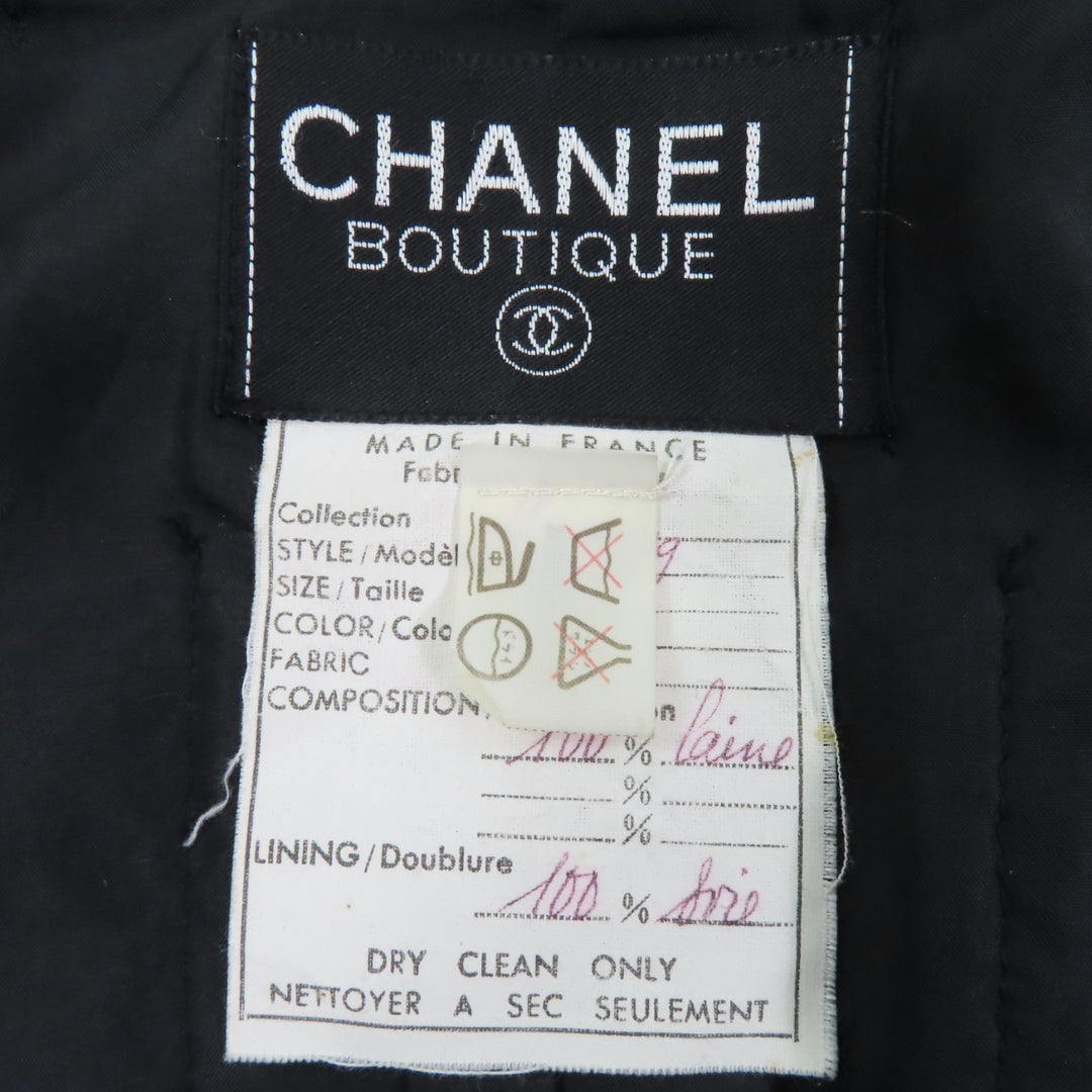 Great CHANEL Jacket black wool Women 40