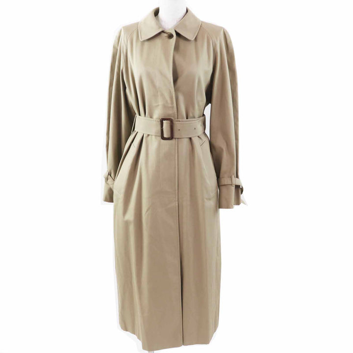 Excellent Aquascutum coat Back Check Pattern beige cotton Women