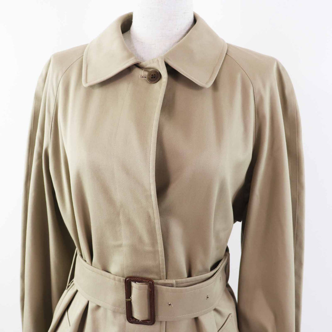 Excellent Aquascutum coat Back Check Pattern beige cotton Women