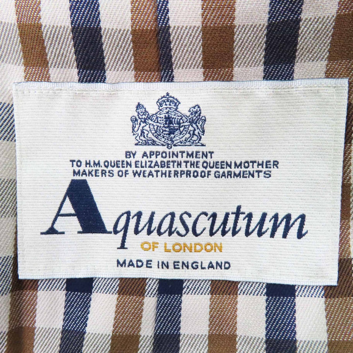 Excellent Aquascutum coat Back Check Pattern beige cotton Women
