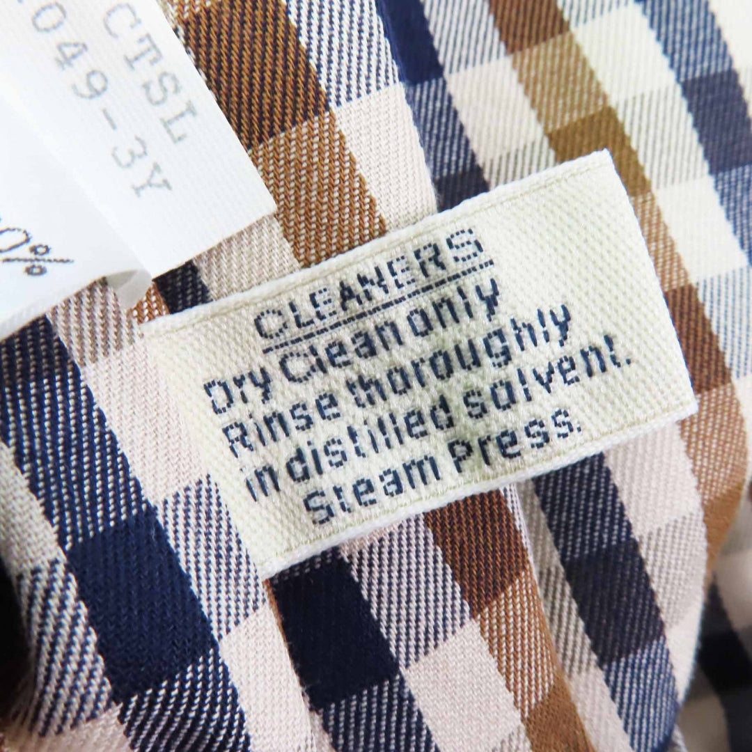 Excellent Aquascutum coat Back Check Pattern beige cotton Women
