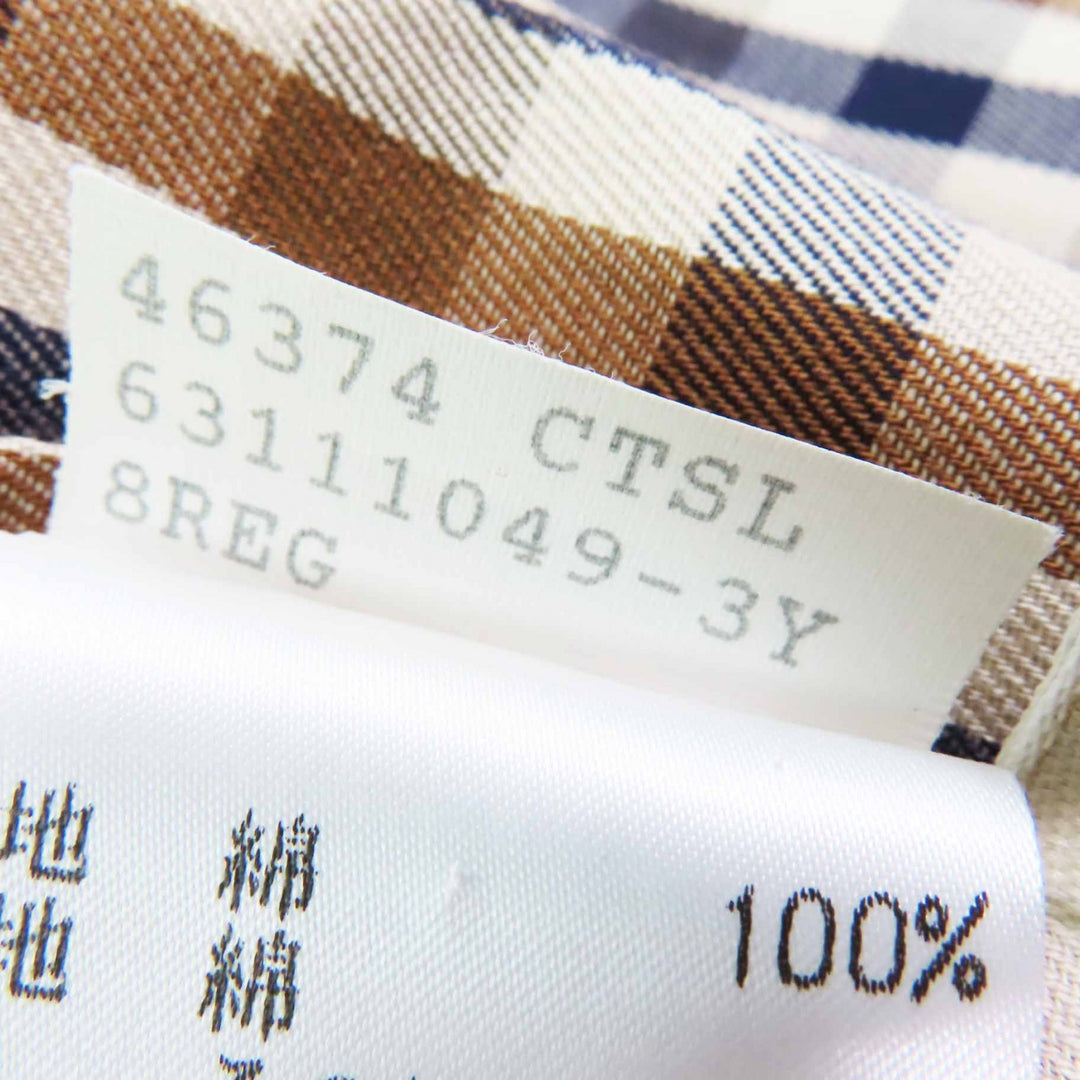 Excellent Aquascutum coat Back Check Pattern beige cotton Women