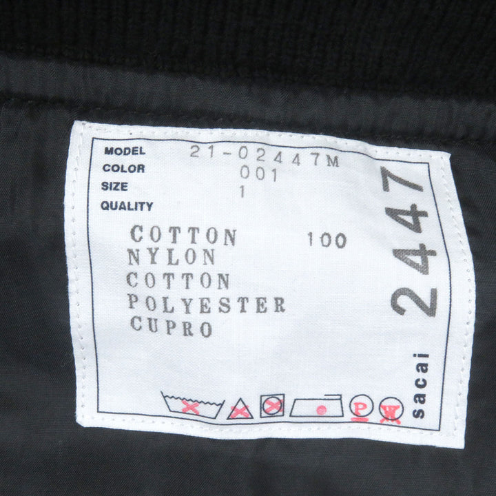 Excellent Sacai Blouson Solid Mix Blouson Hank William Thomas mens 1 21-02447M