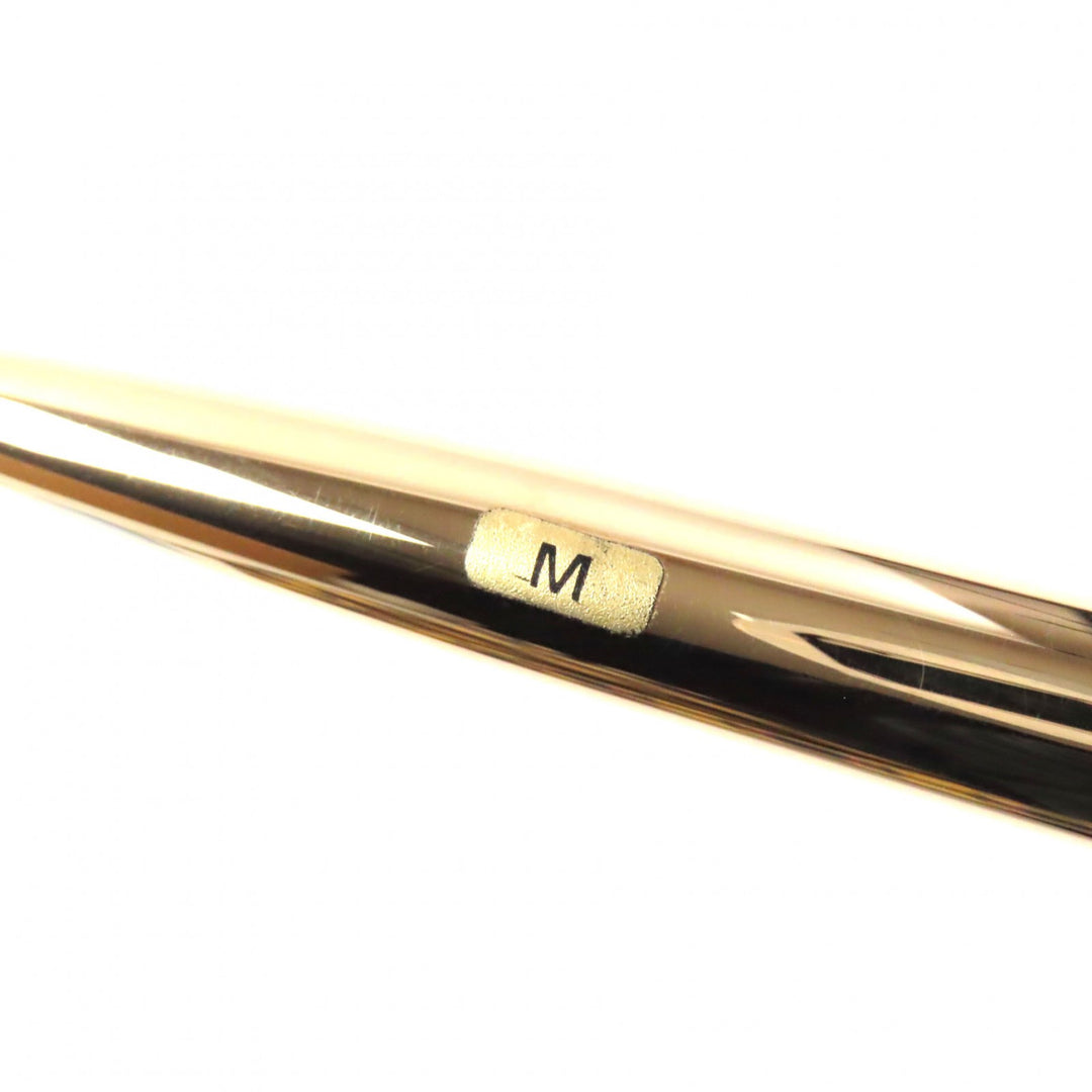 Excellent MONTBLANC fountain pen Meisterstck Solitaire white star Gold brown 18K