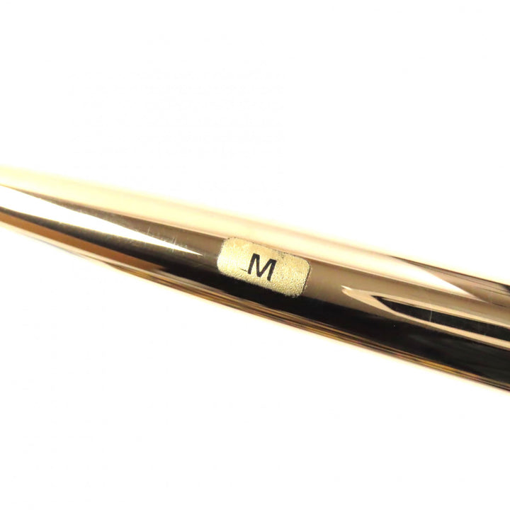 Excellent MONTBLANC fountain pen Meisterstck Solitaire white star Gold brown 18K