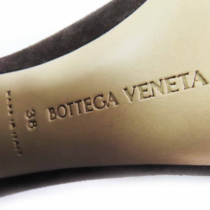 Pristine BOTTEGAVENETA pumps TOWER Chunky heel Brown Suede leather Women 38