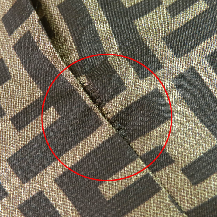 Excellent FENDI tailored jacket Lining FF logo Zucca Pattern black cashmere mens 52 FJ0562