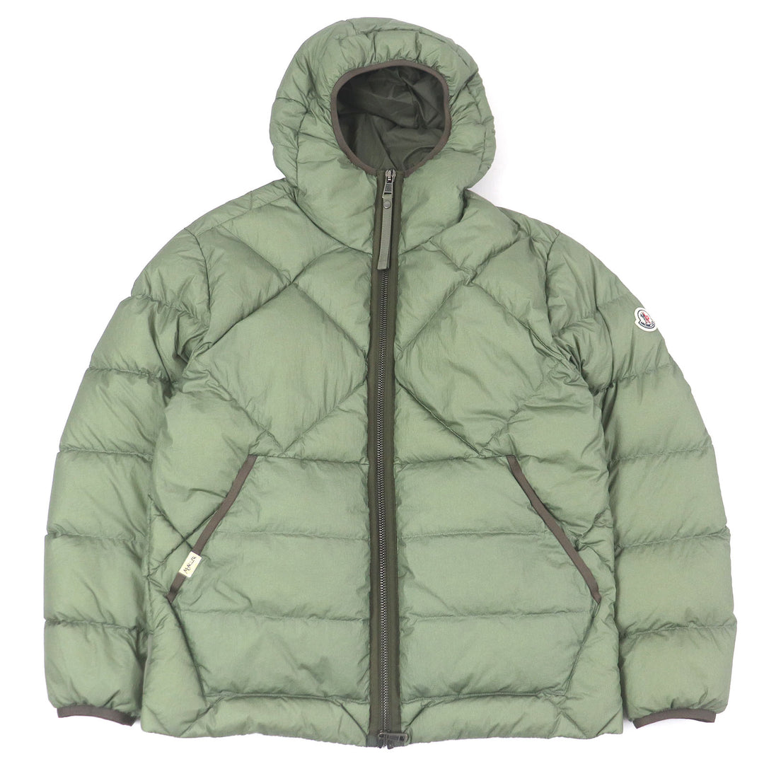 Excellent MONCLER Down jacket REYNAUD Hooded Sage green Nylon mens 0