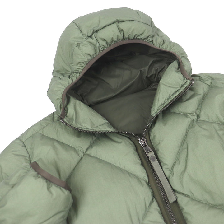 Excellent MONCLER Down jacket REYNAUD Hooded Sage green Nylon mens 0