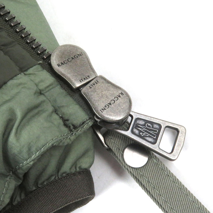 Excellent MONCLER Down jacket REYNAUD Hooded Sage green Nylon mens 0