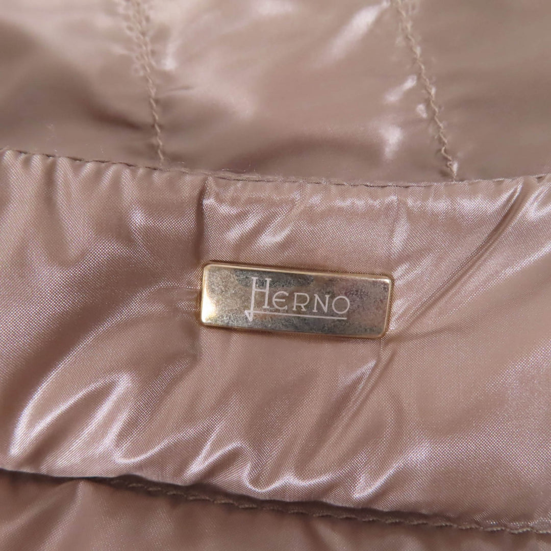 Pristine Herno down coat Switching, no collar, concealed placket Women 40