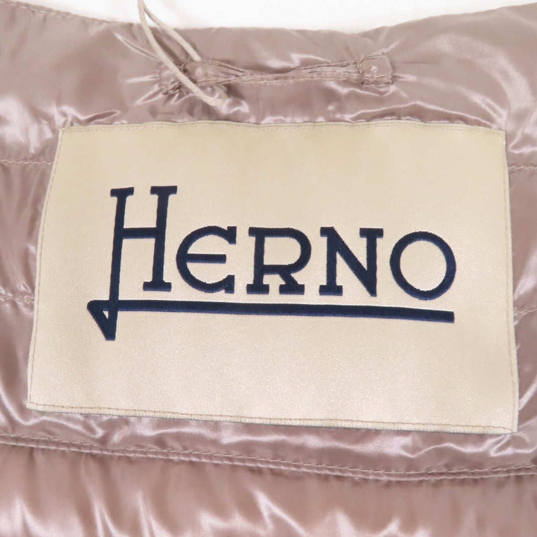 Pristine Herno down coat Switching, no collar, concealed placket Women 40