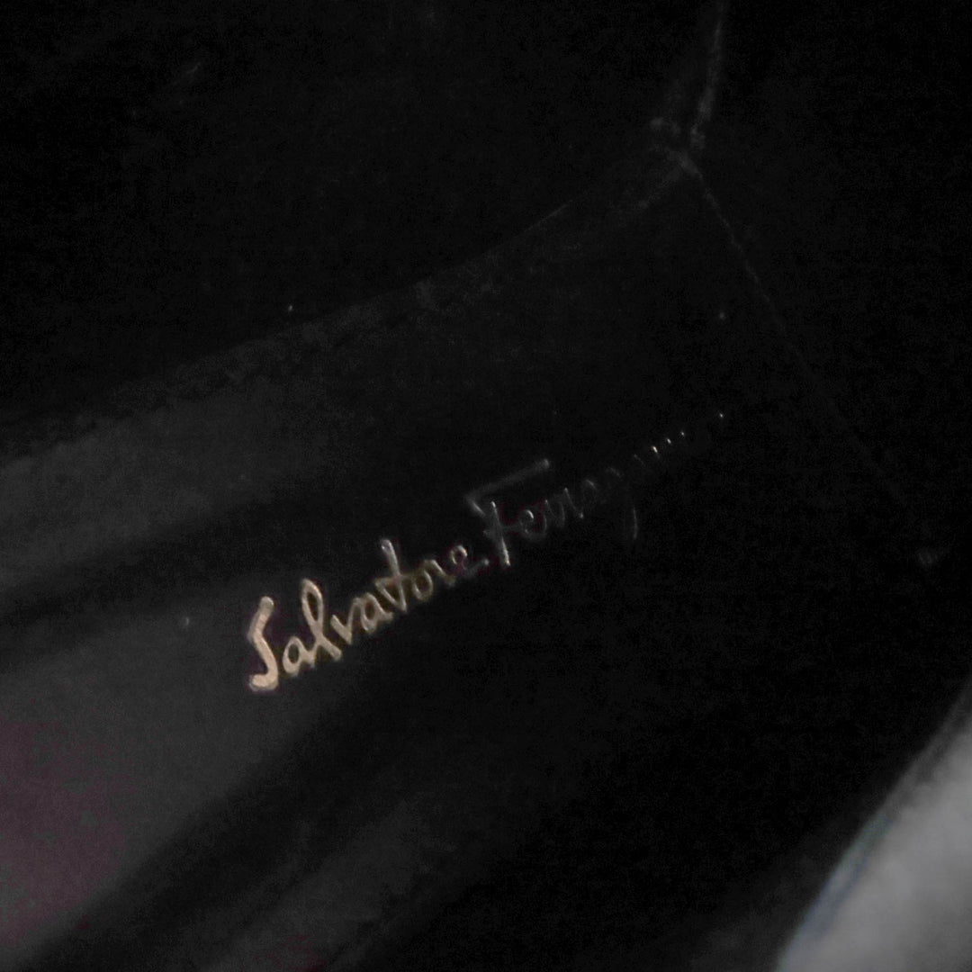 Great Salvatore Ferragamo short boots With Gancini Metal black leather Women
