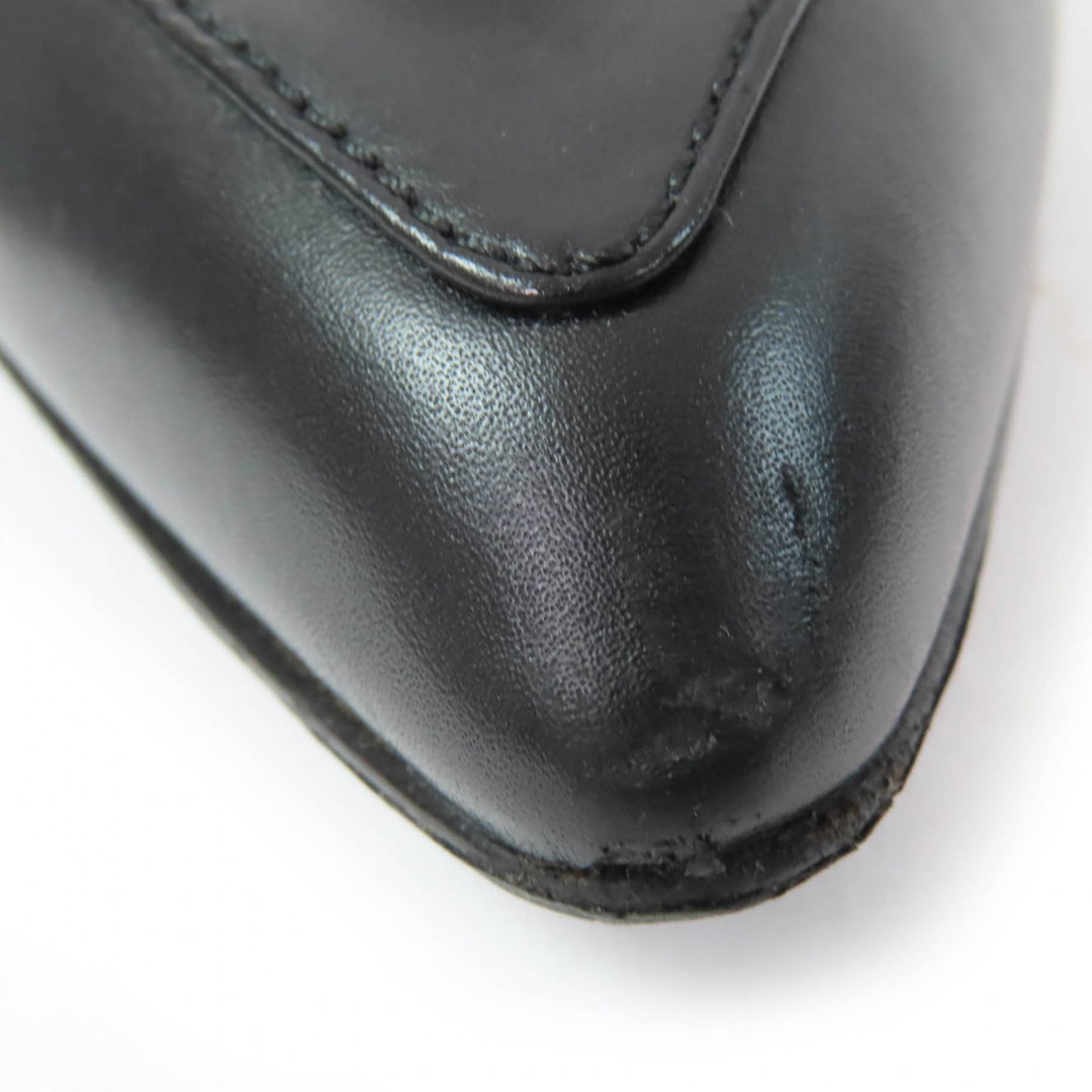 Great Salvatore Ferragamo short boots With Gancini Metal black leather Women
