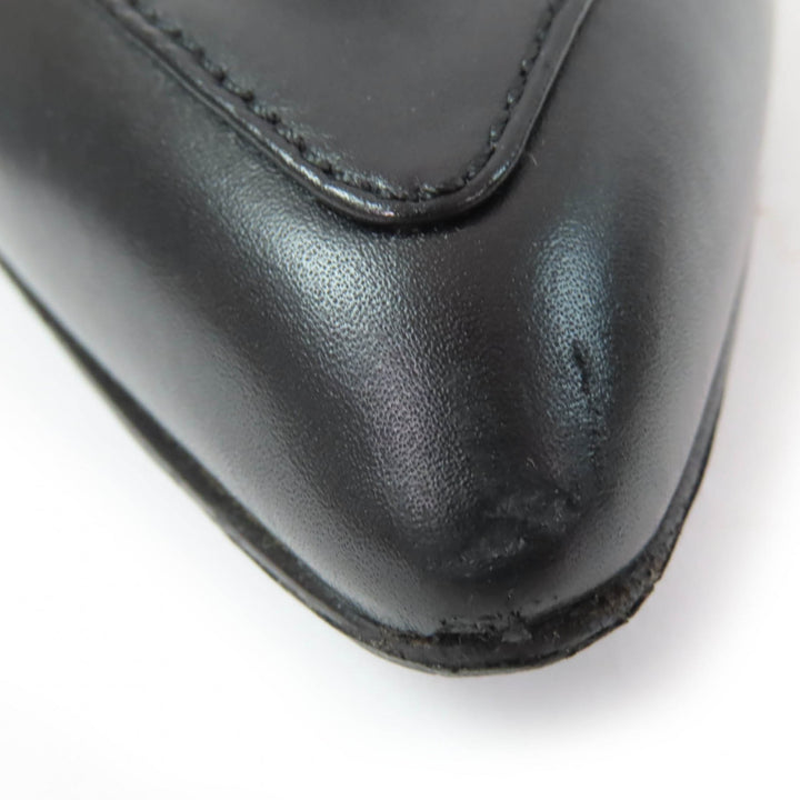 Great Salvatore Ferragamo short boots With Gancini Metal black leather Women