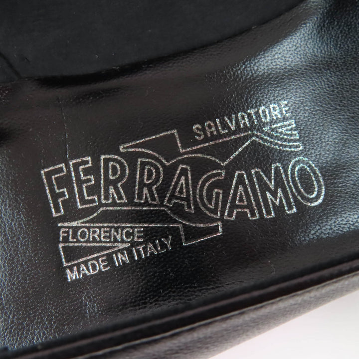 Excellent Salvatore Ferragamo pumps With Gancini Metal black leather Women 8