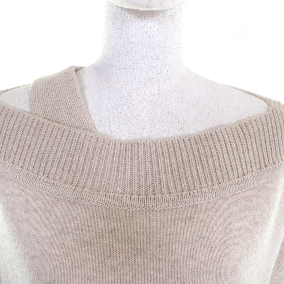 HERMES one piece beige cashmere Women 36 4H2541D1
