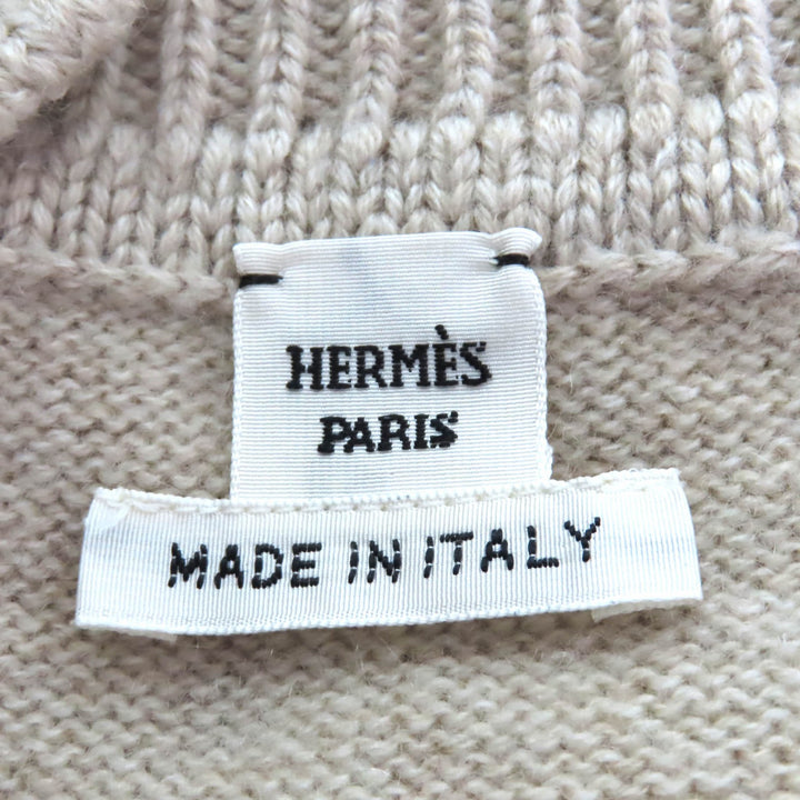 HERMES one piece beige cashmere Women 36 4H2541D1