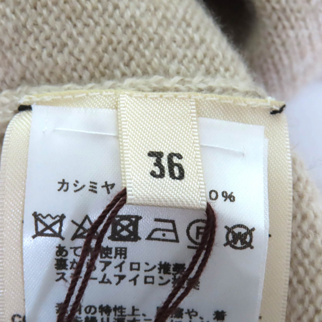 HERMES one piece beige cashmere Women 36 4H2541D1