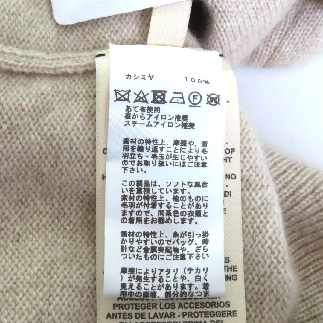 HERMES one piece beige cashmere Women 36 4H2541D1