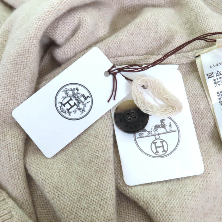 HERMES one piece beige cashmere Women 36 4H2541D1