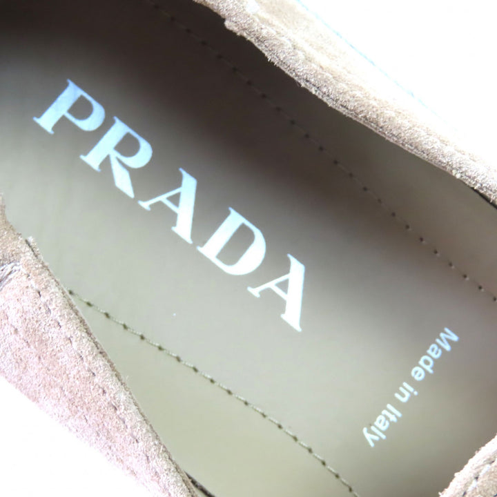 Pristine PRADA Slip-on natural Suede leather mens 6.5 2DG126