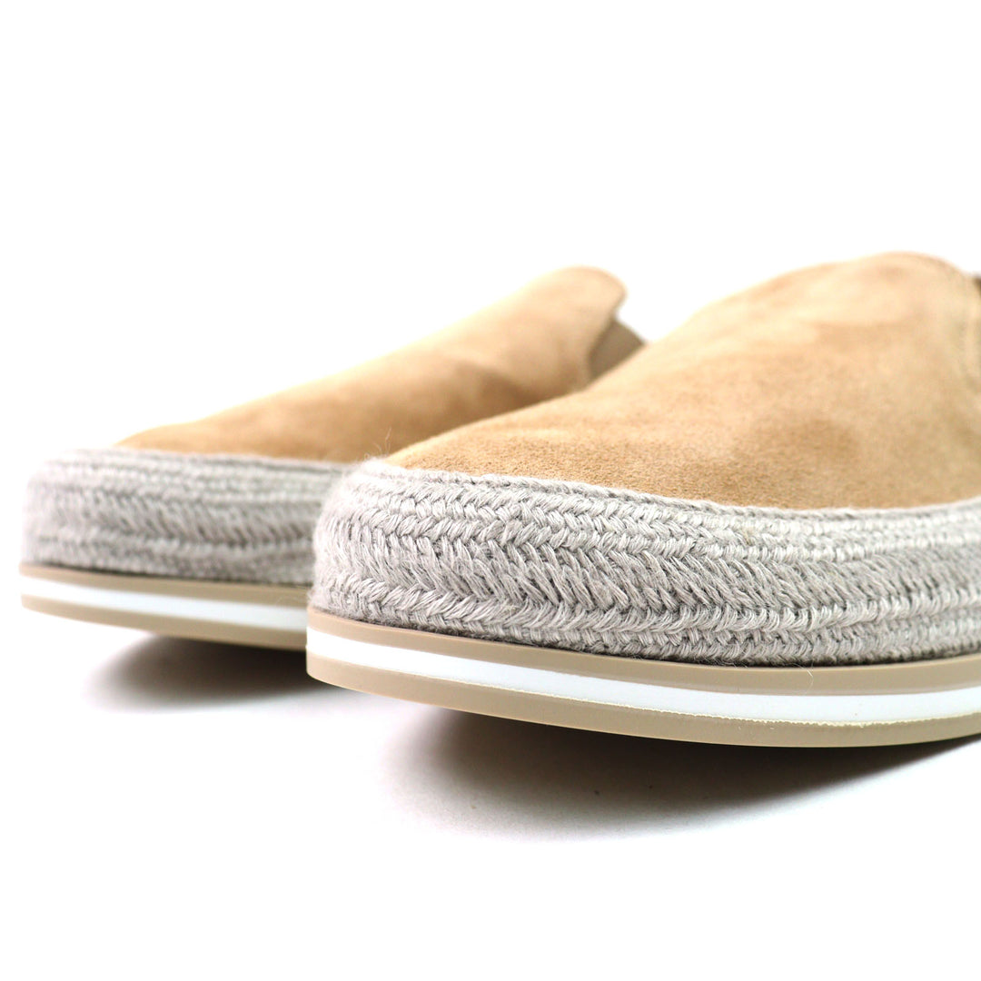 Pristine PRADA Slip-on natural Suede leather mens 6.5 2DG126