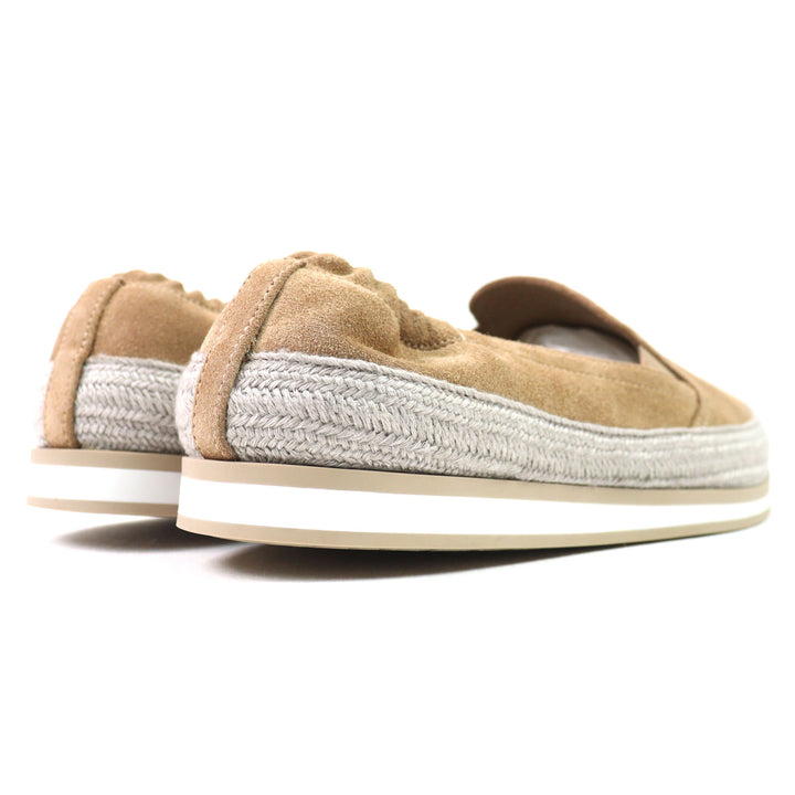 Pristine PRADA Slip-on natural Suede leather mens 6.5 2DG126