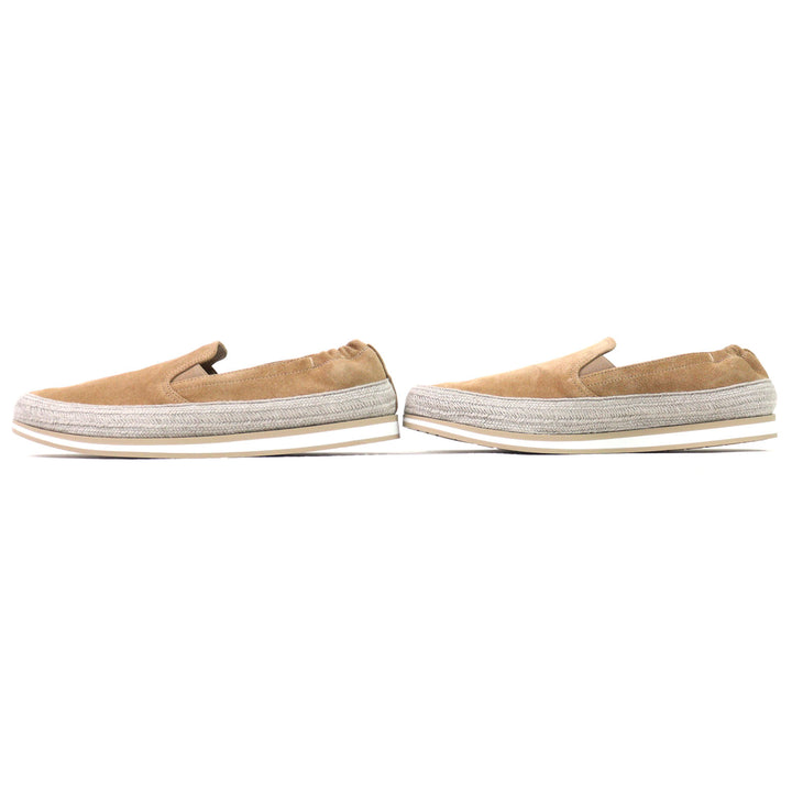 Pristine PRADA Slip-on natural Suede leather mens 6.5 2DG126