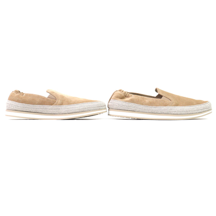 Pristine PRADA Slip-on natural Suede leather mens 6.5 2DG126
