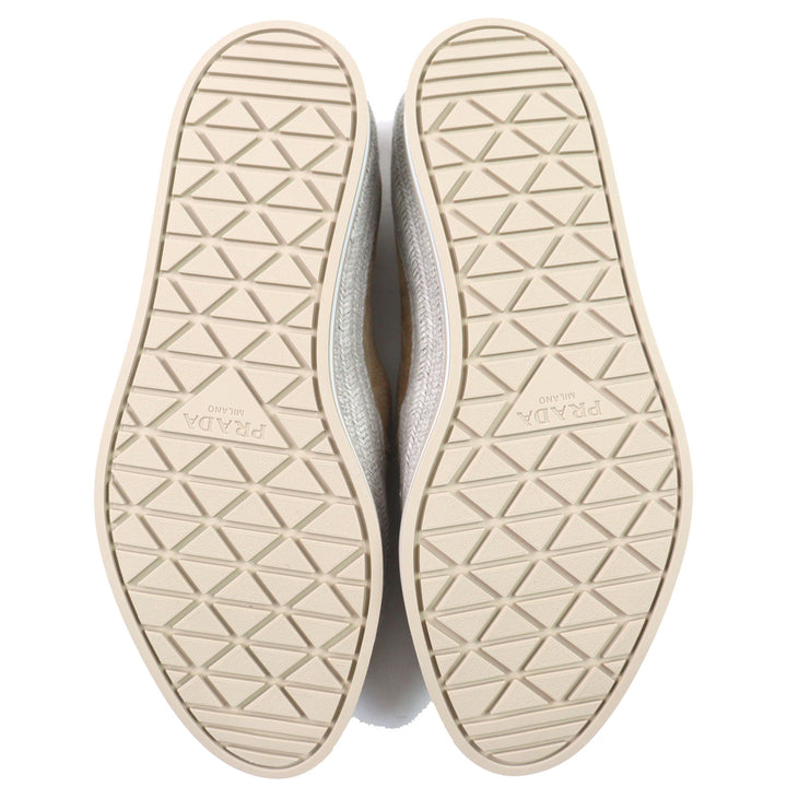Pristine PRADA Slip-on natural Suede leather mens 6.5 2DG126