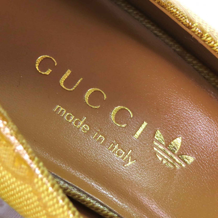 Pristine GUCCI×adidas pumps Trefoil Logo Pointed Toe GG Crystal Camel type 35 712221