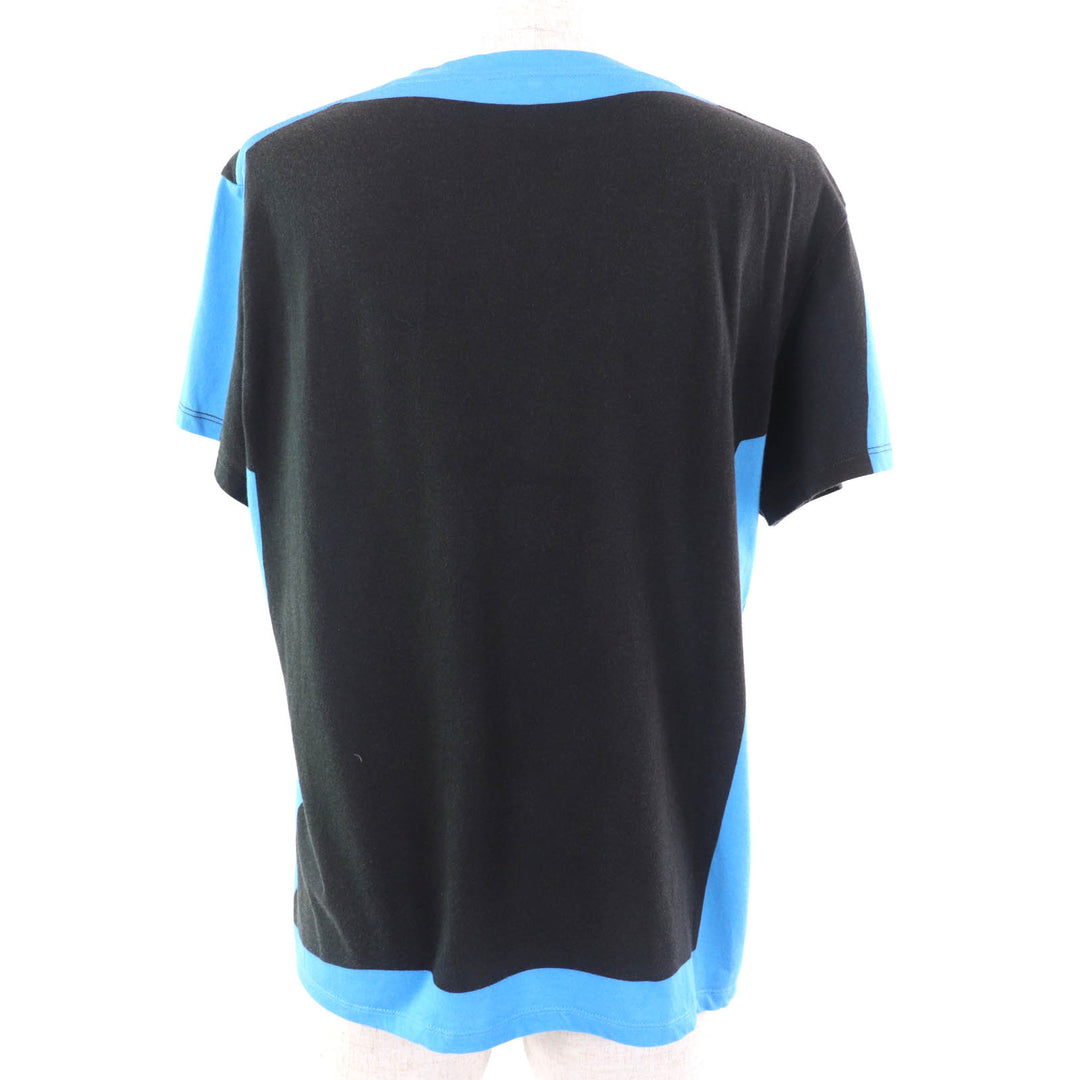 Great LOEWE Short sleeve T-shirt Black light blue cotton Women M S359Y22X45