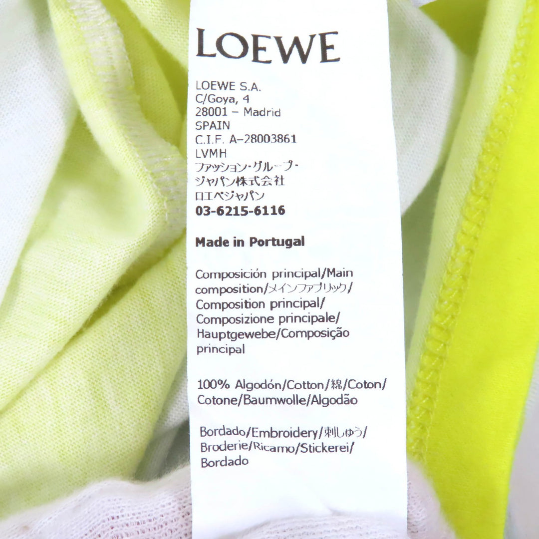Great LOEWE Short sleeve T-shirt S359Y22X39 Light gray yellow cotton Women S