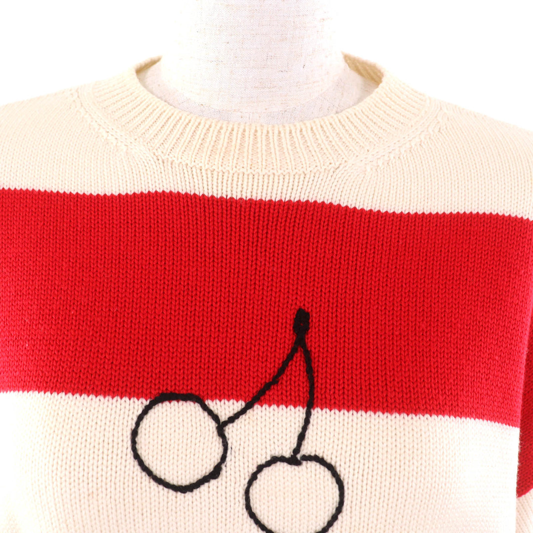Great Miu Miu sweater Red Ivory wool Women 38 MML304